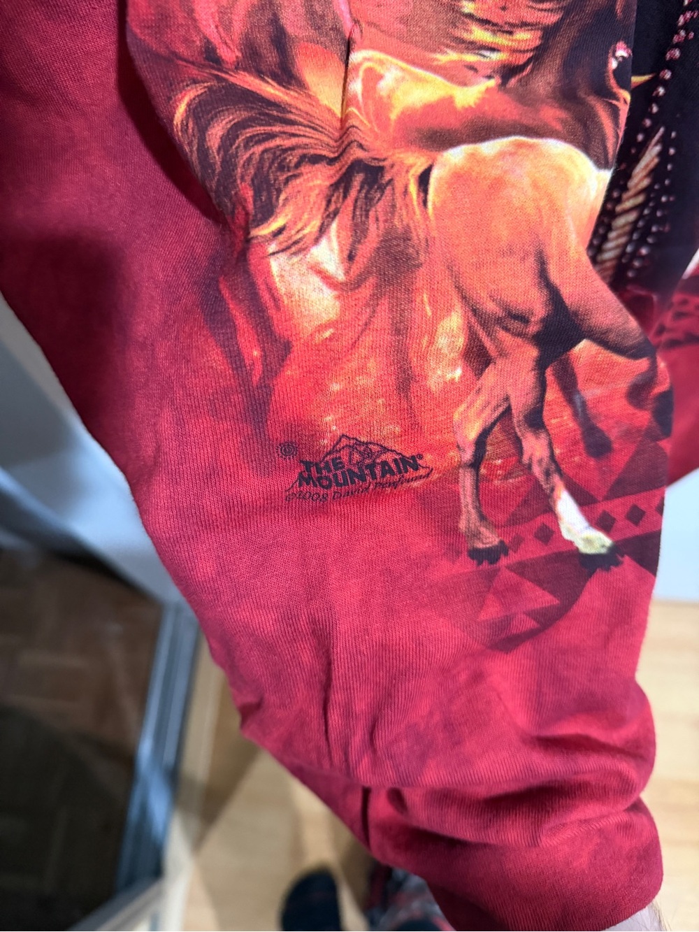 Vintage The Mountain 2008 David Penfound Wolf Horse Moon Graphic Tee XL - Picture 2 of 4